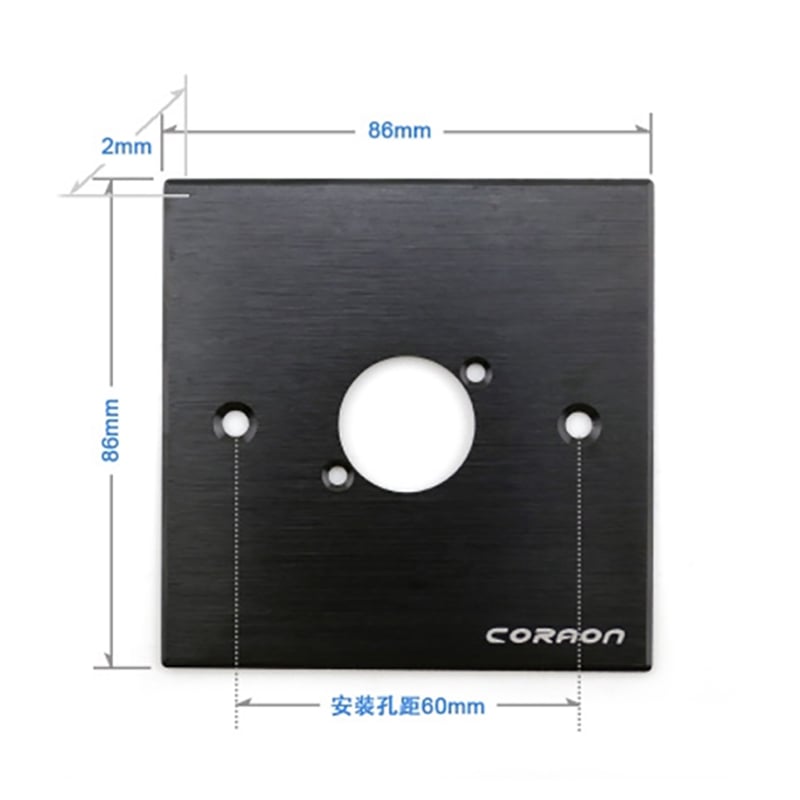 Mặt nạ ổ cắm đơn cho đế âm tường âm sàn Coraon 86A-1W/B - Phụ Kiện Điện Tử Việt Nam mat na o cam