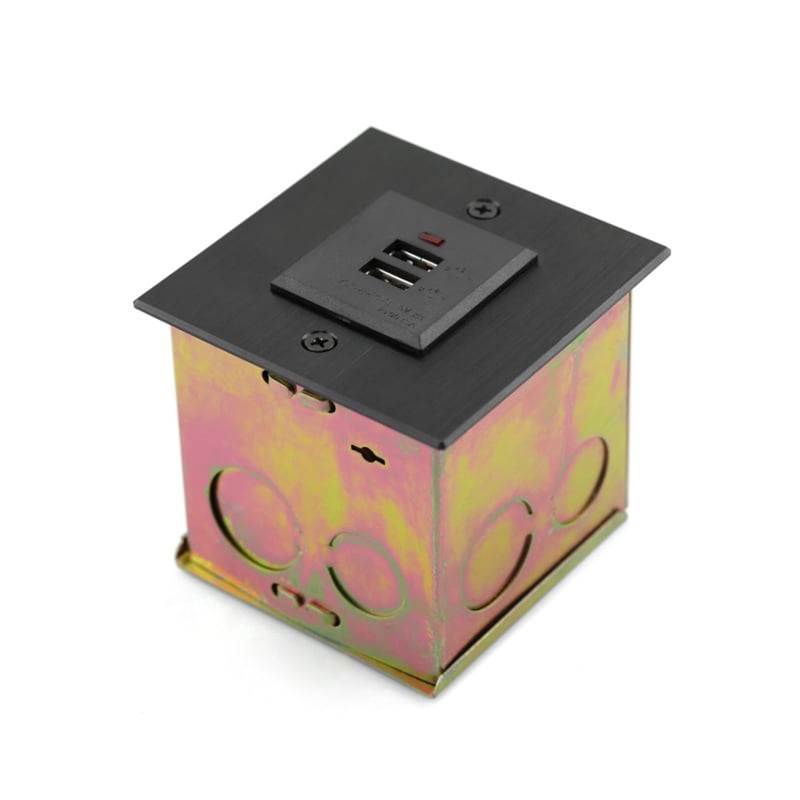 Ổ cắm điện USB 2 cổng kèm mặt nhôm vuông lắp âm tường âm sàn Coraon 86A-USB - Phụ Kiện Điện Tử Việt Nam o cam usb am tuong am san coraon 86a-usb