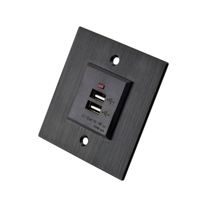 Ổ cắm điện USB 2 cổng kèm mặt nhôm vuông lắp âm tường âm sàn Coraon 86A-USB - Phụ Kiện Điện Tử Việt Nam o cam usb am tuong am san coraon 86a-usb
