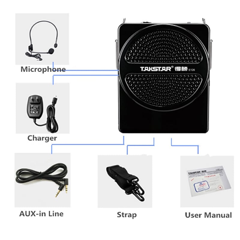 Máy trợ giảng - Loa trợ giảng mic có dây nhỏ gọn Takstar E126 8W - Phụ Kiện Điện Tử Việt Nam may tro giang co day takstar e126
