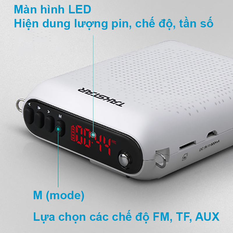 Máy trợ giảng Micro có dây 8W FM TF Bluetooth AUX Takstar E220 - Phụ Kiện Điện Tử Việt Nam may tro giang takstar e220