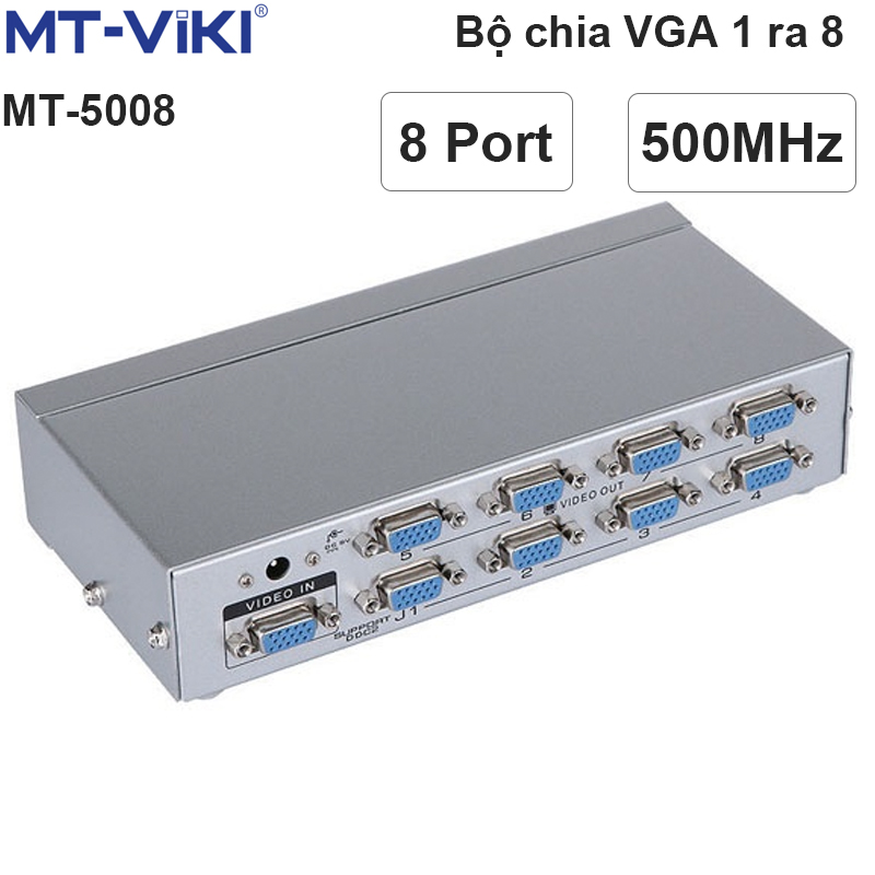 Bộ chia VGA 1 ra 8 500MHz MT-VIKI MT-5008 - Phụ Kiện Điện Tử Việt Nam bo chia vga 1 ra 2 mtviki mt5008