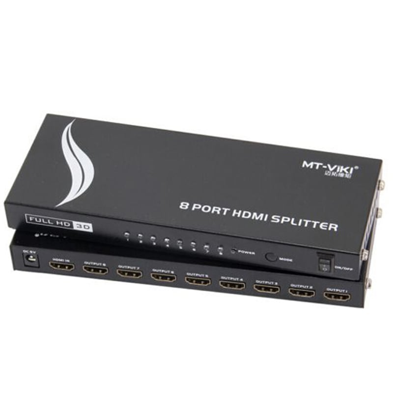 Bộ chia HDMI splitter V1.4 8 port 4K30Hz 3D MT-VIKI MT-SP108M - Phụ Kiện Điện Tử Việt Nam bo chia hdmi 8 cong mt-viki mt-sp108m