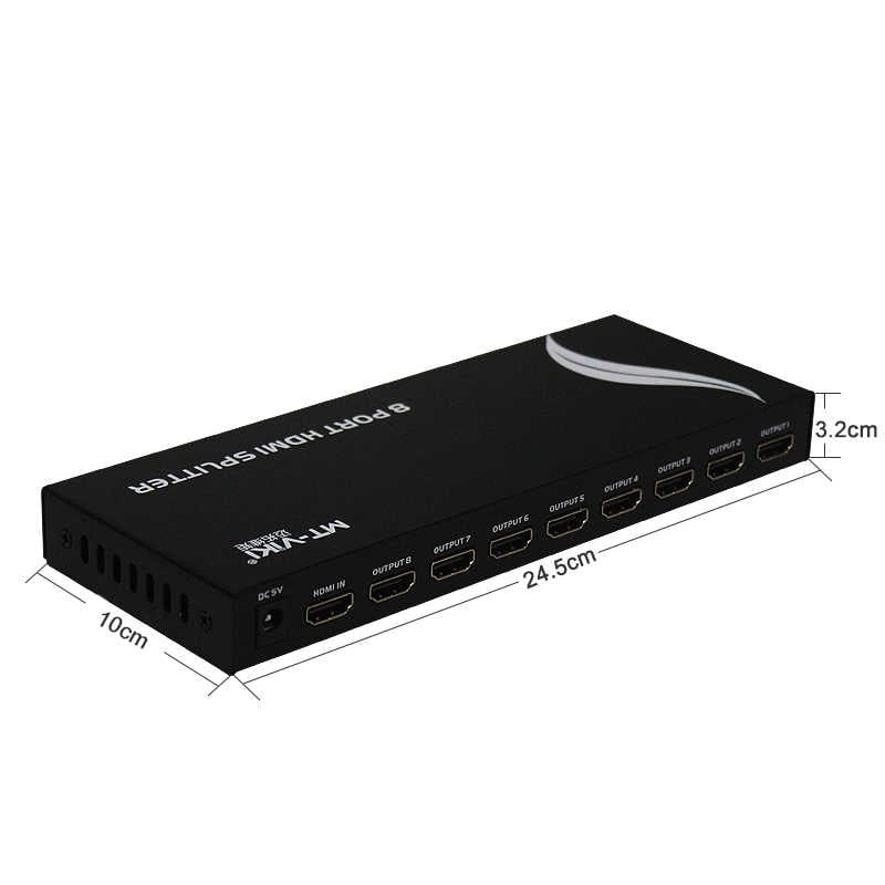 Bộ chia HDMI splitter V1.4 8 port 4K30Hz 3D MT-VIKI MT-SP108M - Phụ Kiện Điện Tử Việt Nam bo chia hdmi 8 cong mt-viki mt-sp108m