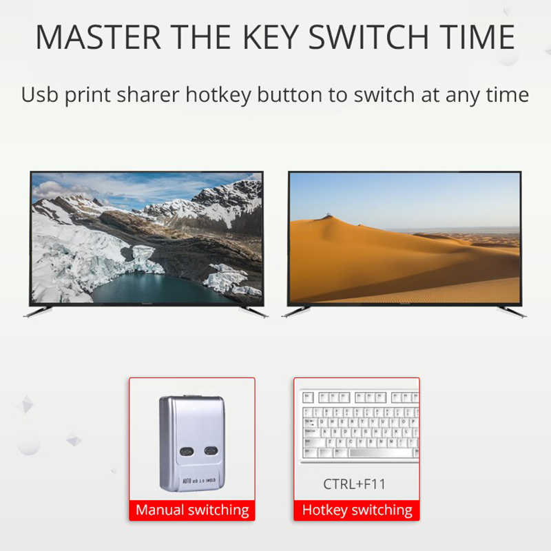 Bộ chia sẻ máy in tự động bấm tay MT-SW221 1 ra 2 cổng USB MT-VIKI - Phụ Kiện Điện Tử Việt Nam usb switch mt-viki sw221