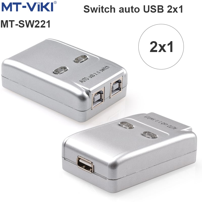 Bộ chia sẻ máy in tự động bấm tay MT-SW221 1 ra 2 cổng USB MT-VIKI - Phụ Kiện Điện Tử Việt Nam usb switch mt-viki sw221