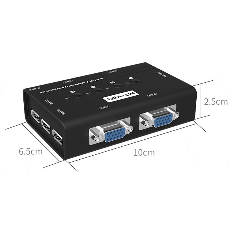 Auto KVM Switch VGA USB 4 port -chuyển mạch 4 CPU ra 1 màn hình VGA kèm cáp MT-VIKI MT-460KL - Phụ Kiện Điện Tử Việt Nam Auto KVM Switch VGA USB 4 port -chuyển mạch 4 CPU ra 1 màn hình VGA kèm cáp MT-VIKI MT-460KL - Phụ Kiện Điện Tử Việt Nam