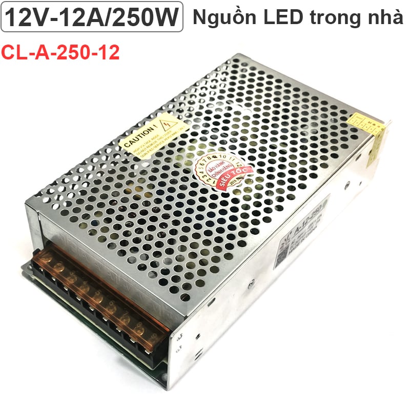 Nguồn LED 12V-21A 250W cho Camera Bảng điện tử LED Biển quảng cáo Changylian CL-A-250-12 - Phụ Kiện Điện Tử Việt Nam bo nguon 12v-21a