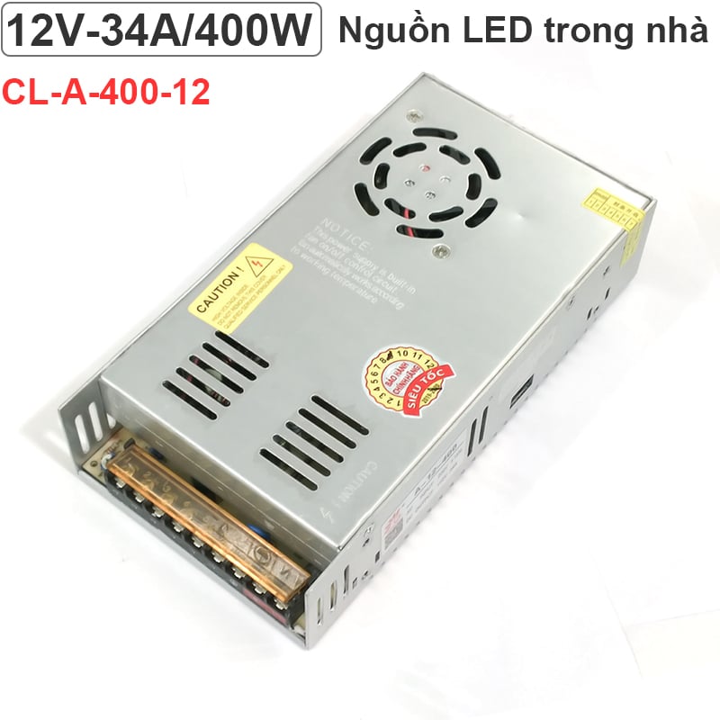 Nguồn LED 12V-34A 400W cho Camera Bảng điện tử LED Biển quảng cáo Changylian CL-A-400-12 - Phụ Kiện Điện Tử Việt Nam nguon 12v 30a