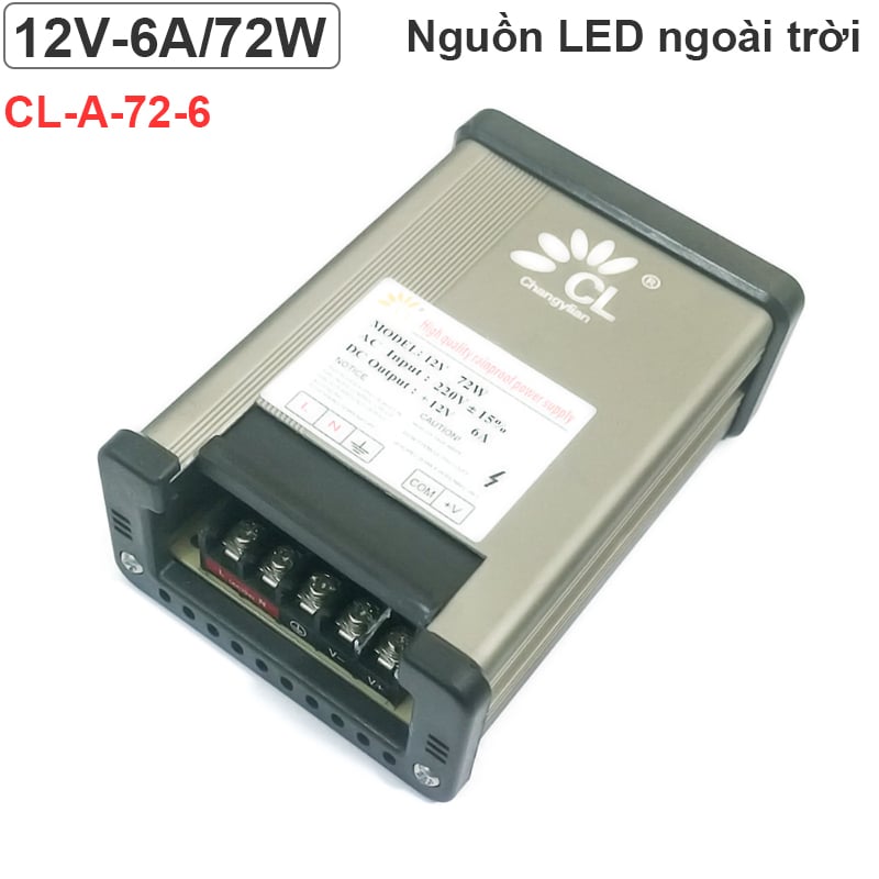 Nguồn LED ngoài trời 12V-6A 72W cho Camera Bảng điện tử LED Biển quảng cáo Changylian CL-A-72-12 - Phụ Kiện Điện Tử Việt Nam nguon 12v-6a ngoai troi