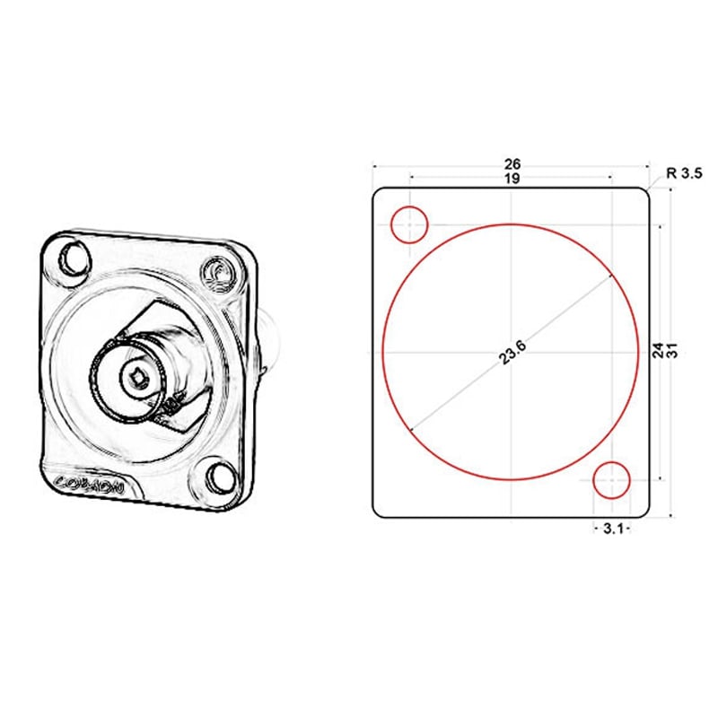Đầu cắm BNC SDI âm tường kèm mặt bắt vít BNC SDI wallplate Coraon LC-JRUD - Phụ Kiện Điện Tử Việt Nam nhan cam bnc sdi coraon LC-JRUD