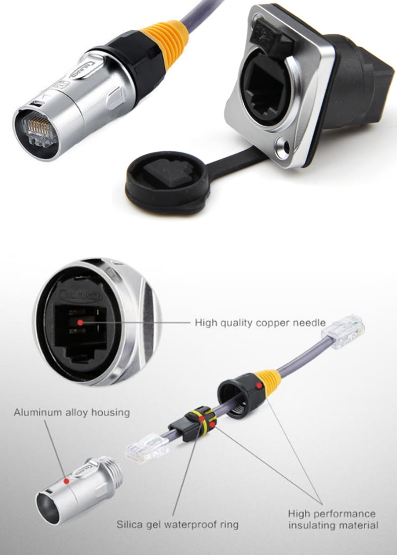 Nhân mạng RJ45 chống nước lắp bảng điều khiển Gorizon JD820F-CR - Phụ Kiện Điện Tử Việt Nam giac cam mang internet rj45 am tuong am san gorizon