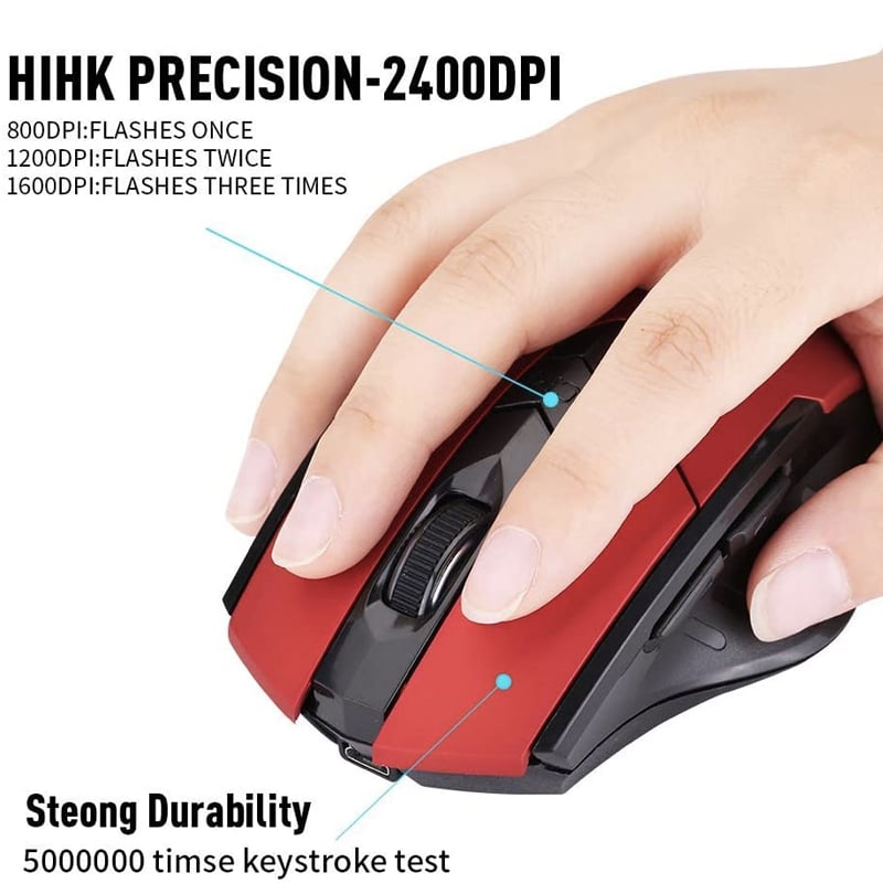 Chuột máy tính không dây 2.4GHz 2400DPI Inphic P-M6 - Phụ Kiện Điện Tử Việt Nam inphic pm6