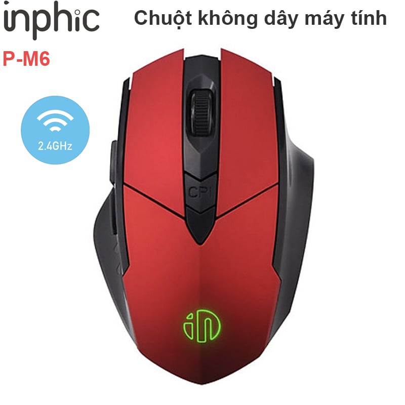 Chuột máy tính không dây 2.4GHz 2400DPI Inphic P-M6 - Phụ Kiện Điện Tử Việt Nam inphic pm6