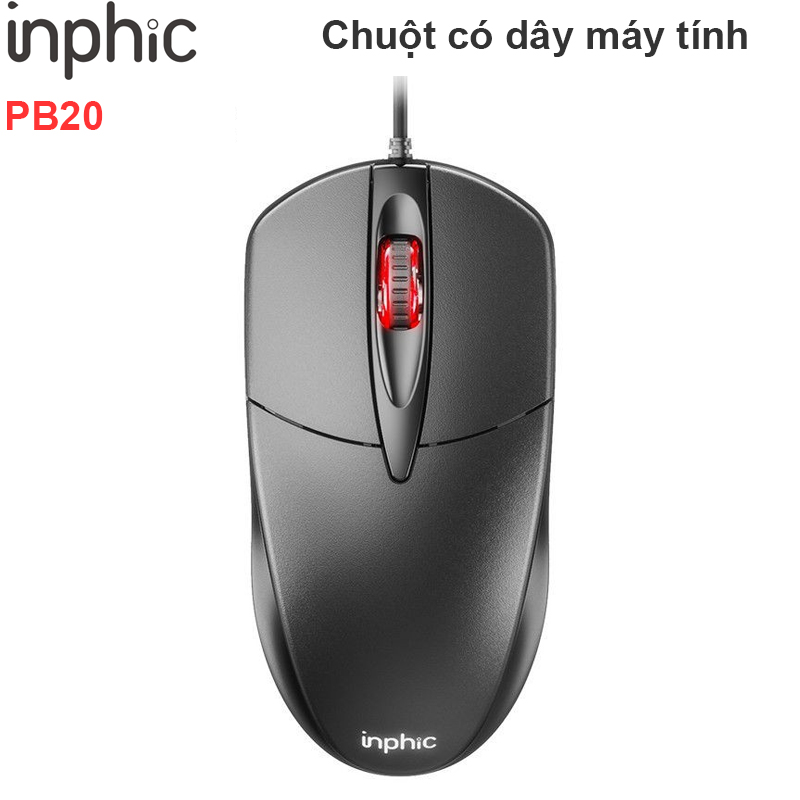 Chuột quang máy tính có dây văn phòng phổ thông Inphic PB20 - Phụ Kiện Điện Tử Việt Nam chuot quang inphic pb20