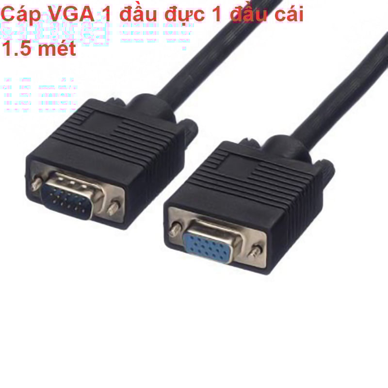 Dây cáp VGA 1 đầu đực 1 đầu cái 15 mét - Cáp VGA nối dài male - female - Phụ Kiện Điện Tử Việt Nam cap vga keo dai 1.5 mét female - male