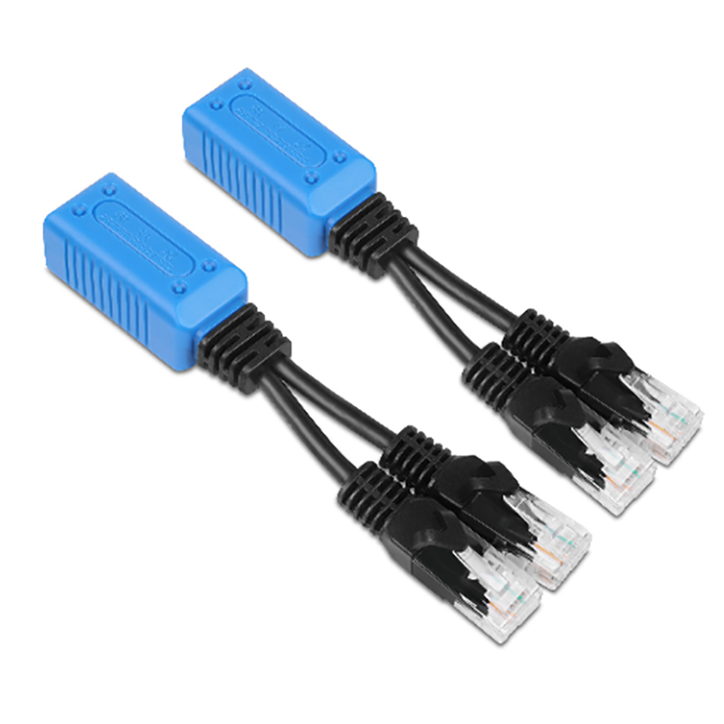 Thiết bị gộp 2 đường internet vào 1 dây mạng và tách thành 2 - Bộ gộp cáp mạng 2 vào 1 RJ45 Splitter uPoE - Phụ Kiện Điện Tử Việt Nam bo gop tach dương truyen internet