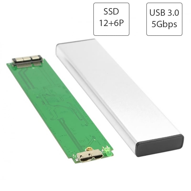 SSD box USB 3.0 12+6 pin đọc ổ SSD của Macbook Air A1369 A1370 CY U3-089 - Phụ Kiện Điện Tử Việt Nam ssd box cho macbook air