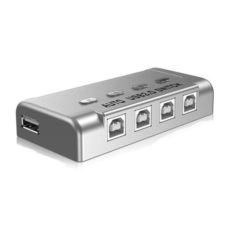 Bộ chia sẻ máy in tự động bấm tay MT-SW241 1 ra 4 cổng USB MT-VIKI - Phụ Kiện Điện Tử Việt Nam switch usb 4x1 mt-viki mt-sw241