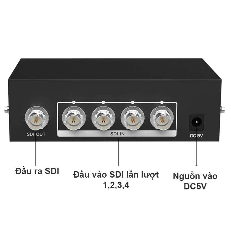 Bộ gộp SDI 4 vào 1 - Switch SDI 4 in 1 1080P MT-VIKI MT-SD401 - Phụ Kiện Điện Tử Việt Nam bo gop sdi 4 vao 1 mt-viki mt-sd401