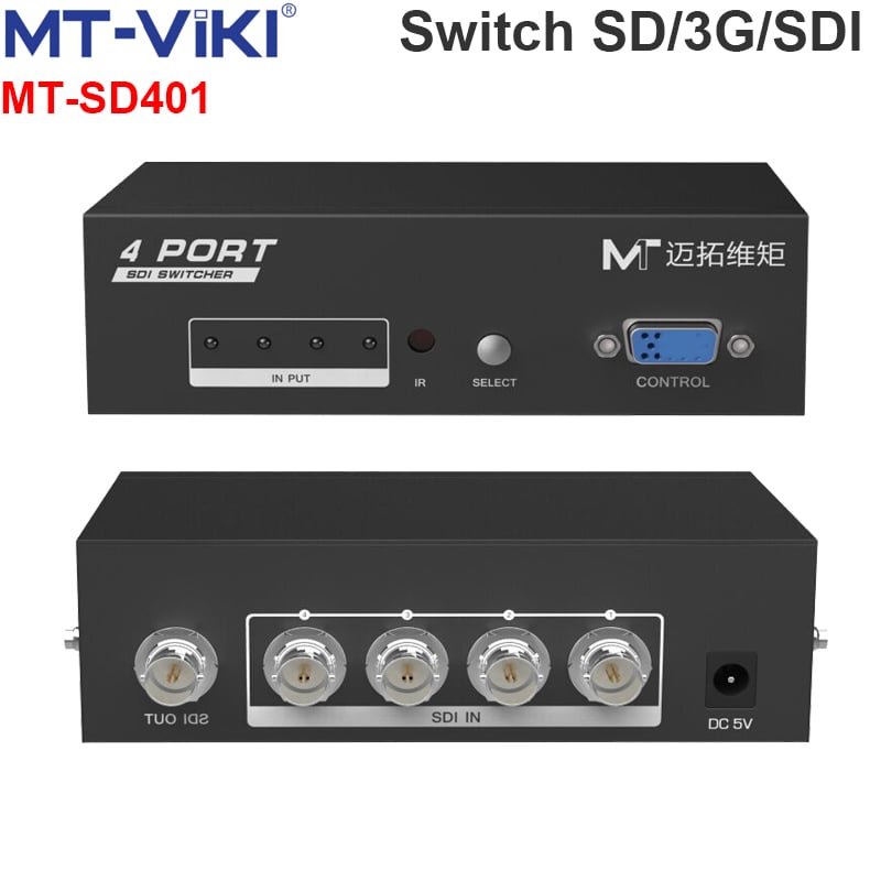 Bộ gộp SDI 4 vào 1 - Switch SDI 4 in 1 1080P MT-VIKI MT-SD401 - Phụ Kiện Điện Tử Việt Nam bo gop sdi 4 vao 1 mt-sd401