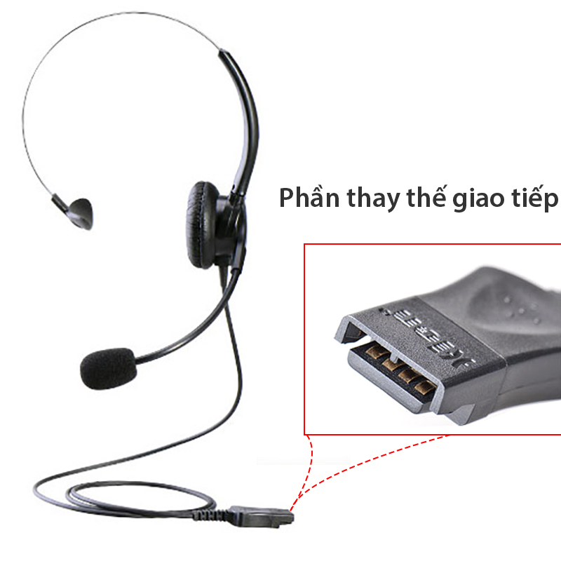 Tai nghe + mic Hion For600 đàm thoại chăm sóc khách hàng chân cắm 3.5mm - Phụ Kiện Điện Tử Việt Nam tai nghe + micro cho tong dai vien hion for 600