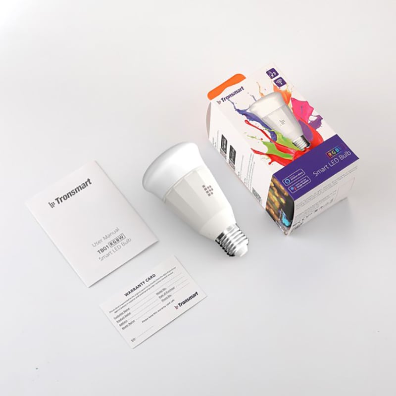 Bóng đèn đổi màu RGB điều khiển từ xa qua Wifi 9W Tronsmart Smart Wi-Fi RGB LED Light Bulb TB01 - Phụ Kiện Điện Tử Việt Nam bong den daoi mau rgb tronsmart