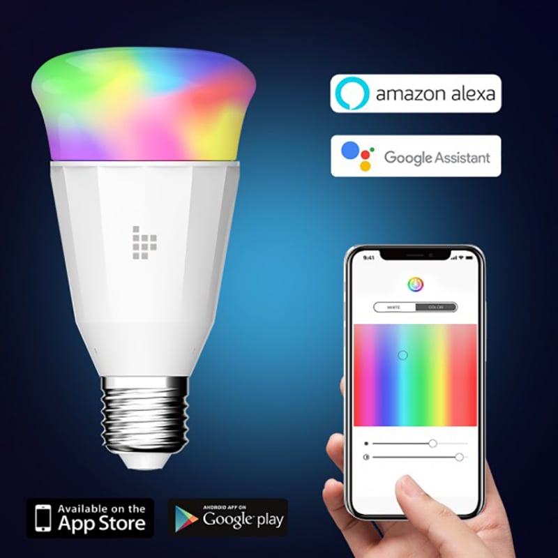 Bóng đèn đổi màu RGB điều khiển từ xa qua Wifi 9W Tronsmart Smart Wi-Fi RGB LED Light Bulb TB01 - Phụ Kiện Điện Tử Việt Nam bong den daoi mau rgb tronsmart