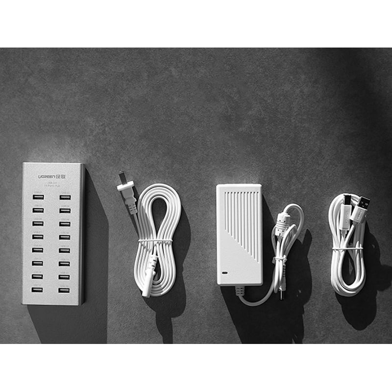 Bộ chia USB 2.0 16 cổng hỗ trợ nguồn ngoài Ugreen 20298 - Phụ Kiện Điện Tử Việt Nam ugreen 20298