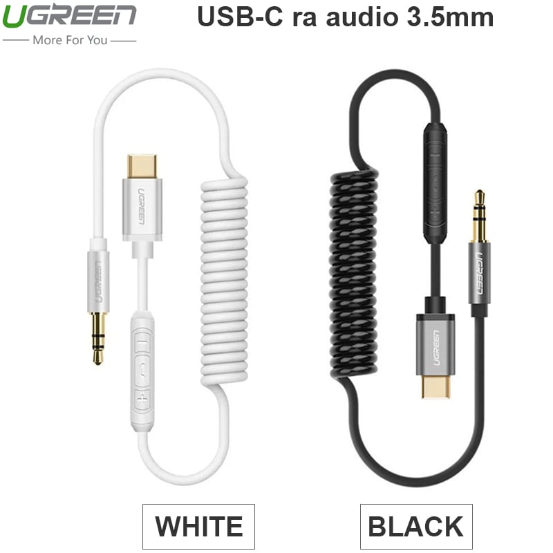 Cáp USB-C ra audio 3.5mm AUX 1 mét Ugreen có micro 30633 30634 - Phụ Kiện Điện Tử Việt Nam ugreen 30633