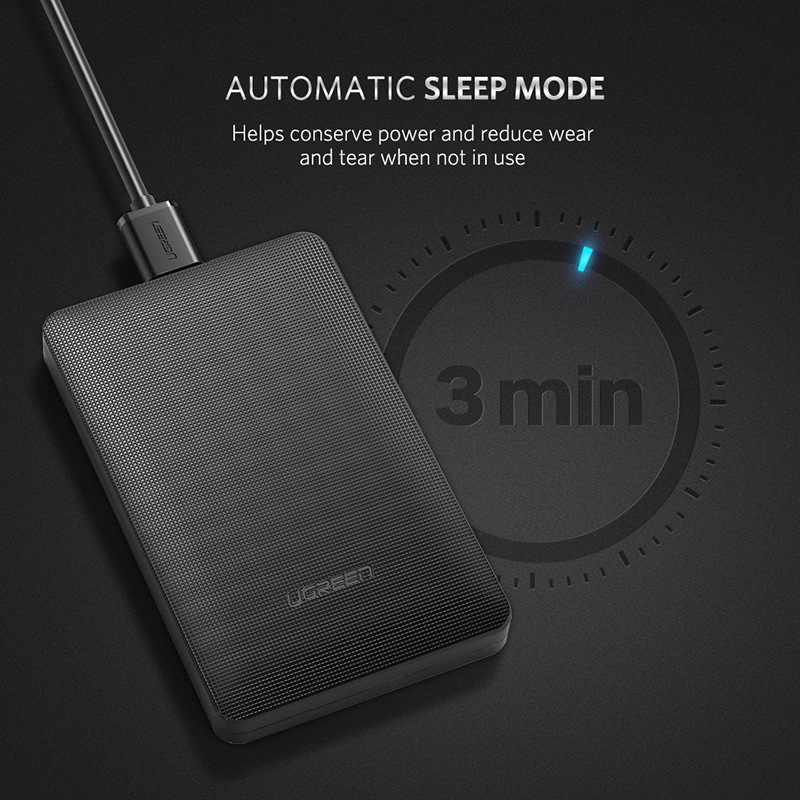 HDD box SATA III 2.5 USB 3.0 UASP Ugreen 50208 - Phụ Kiện Điện Tử Việt Nam hdd box sata 3 usb 3.0 2.5 inches ugreen 50208