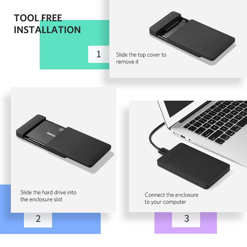 HDD box SATA III 2.5 USB 3.0 UASP Ugreen 50208 - Phụ Kiện Điện Tử Việt Nam hdd box sata 3 usb 3.0 2.5 inches ugreen 50208