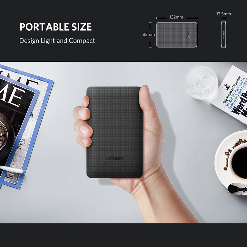 HDD box SATA III 2.5 USB 3.0 UASP Ugreen 50208 - Phụ Kiện Điện Tử Việt Nam hdd box sata 3 usb 3.0 2.5 inches ugreen 50208