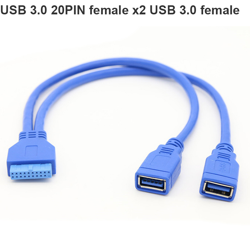 Cáp USB 3.0 20 Pin female ra 2 USB 3.0 female - Phụ Kiện Điện Tử Việt Nam Cáp USB 3.0 20 Pin female ra 2 USB 3.0 female - Phụ Kiện Điện Tử Việt Nam