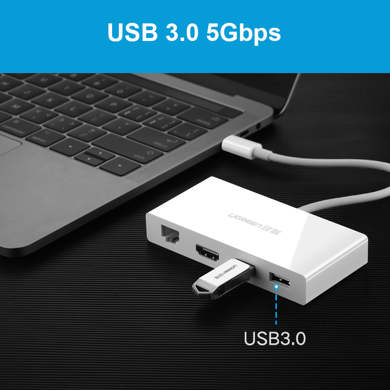 usb-c ra hdmi lan usb 3.0 ugreen 40377