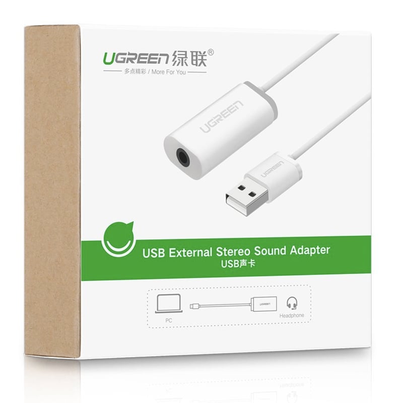 Cạc sound USB 1 cổng 3.5mm Ugreen 30712 - USB sang 3.5mm audio và microphone - Phụ Kiện Điện Tử Việt Nam ugreen 30712