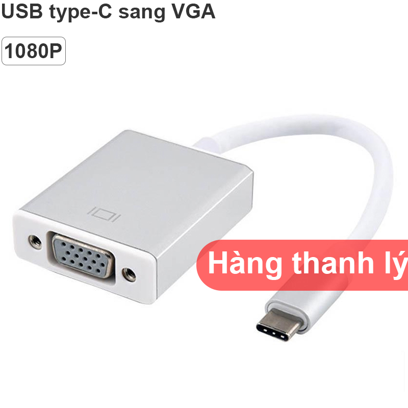 USB type-C 3.1 sang VGA 1080P converter 20Cm - Phụ Kiện Điện Tử Việt Nam usb TYPE-C sang VGA converter