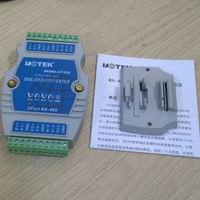 Thiết bị Repeater khuếch đại và kéo dài tín hiệu 2 port RS485 2.4Km UTEK UT-520 - Phụ Kiện Điện Tử Việt Nam utek ut-520