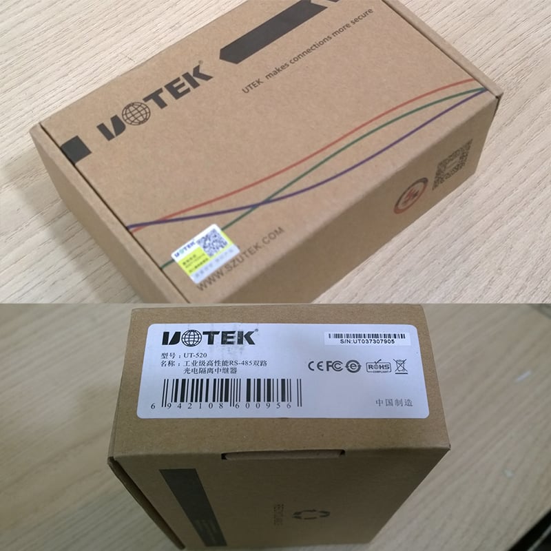 Thiết bị Repeater khuếch đại và kéo dài tín hiệu 2 port RS485 2.4Km UTEK UT-520 - Phụ Kiện Điện Tử Việt Nam utek ut-520