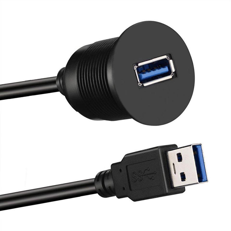 Cáp nối dài USB 3.0 1 mét lắp bảng điều khiển 1 cổng - USB 3.0 Flush Mount Cable 1 port - Phụ Kiện Điện Tử Việt Nam cap usb 3.0 noi dai 1 met lap bang dieu khien
