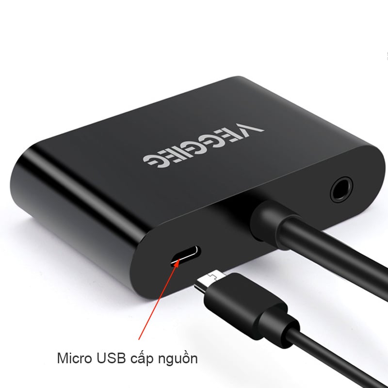 VGA audio 3.5mm sang HDMI VGA converter Veggieg V2-H 1080P - Phụ Kiện Điện Tử Việt Nam vga sang hdmi vga veggieg v2-h