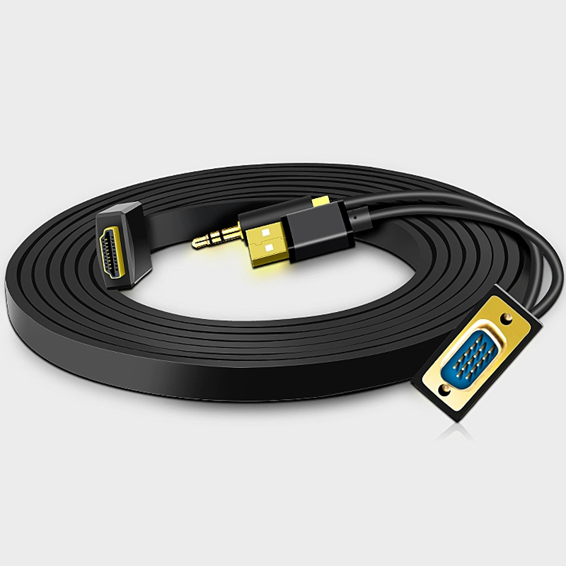Dây cáp chuyển VGA + Audio sang HDMI 2 Mét 3 Mét full HD 1080P - Phụ Kiện Điện Tử Việt Nam vga sang HDMI 2 met 3 met 5 met