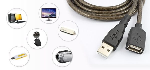 Cáp nối dài USB 2.0 AM-AF 1 đầu đực 1 đầu cái UNITEK 1.8M 3M 5M 10M - Phụ Kiện Điện Tử Việt Nam Cáp nối dài USB 2.0 AM-AF 1 đầu đực 1 đầu cái UNITEK 1.8M 3M 5M 10M - Phụ Kiện Điện Tử Việt Nam