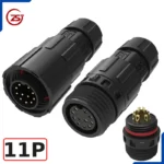 Đầu khớp nối dây điện kiểu đực cái chống nước IP68 chính hãng ZSJ M16-MF - 11 chân