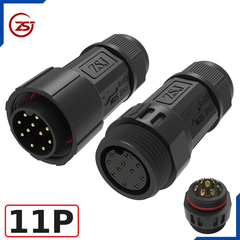 Đầu nối điện chống nước IP68 ZSJ-M25-MFS-11P