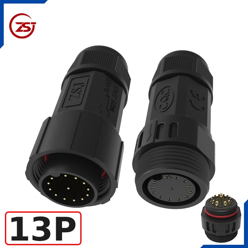Đầu nối điện chống nước IP68 ZSJ-M25-MFS-13P