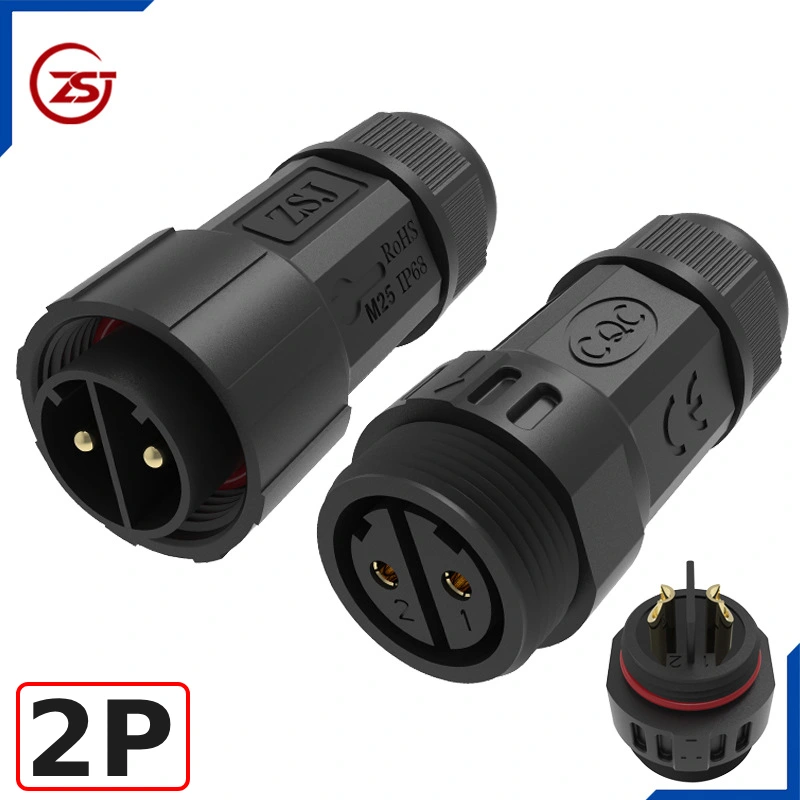 Đầu nối điện chống nước IP68 ZSJ-M25-MFS-2P