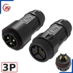 Đầu nối dây điện, dây điều khiển chống nước IP68 ZSJ M25-MFS loại chân hàn - 3 chân