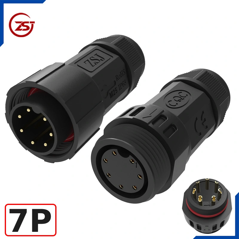 Đầu nối điện chống nước IP68 ZSJ-M25-MFS-7P