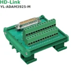 Đầu nối DB25 đực cái gắn thanh ray DIN terminal block HD-Link YL-ADAM39025-M/F - Đầu đực